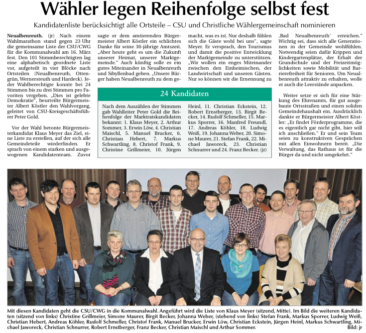 Bericht in “Der neue Tag”
