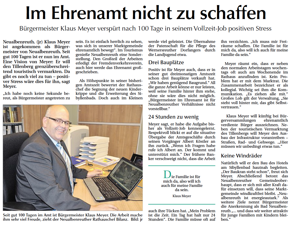 100 Tage im Amt